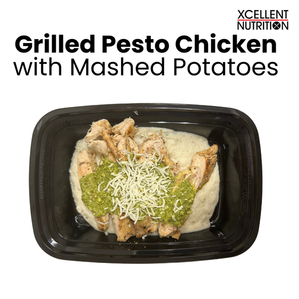 Grilled Pesto Chicken with Mashed Potatoes