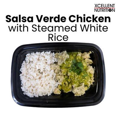 Salsa Verde Chicken with Steamed Rice