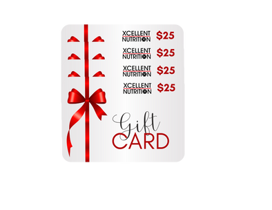 Xcellent Nutrition Gift Card Four $25 E Gift Cards